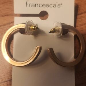 Gold hoop earrings